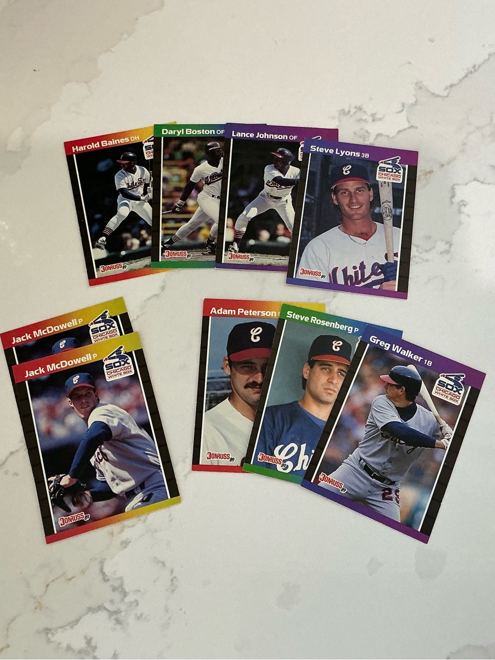 Baseball Trading Cards, 89 Donruss, Chicago White Sox Lot of 9